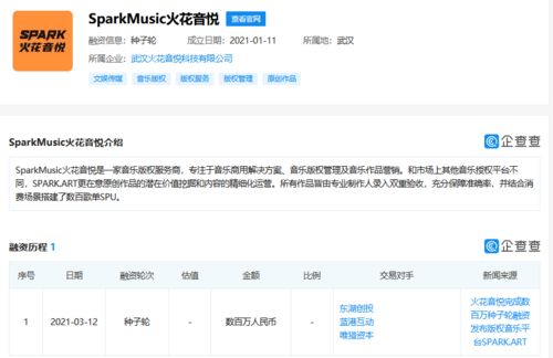 火花音悅完成數百萬種子輪融資，加速音樂版權服務布局